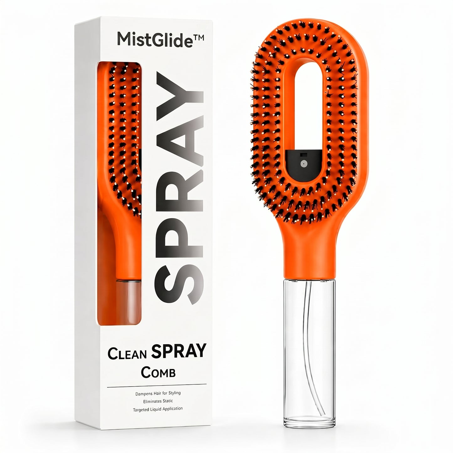 MistGlide™ Hair Spray Brush — Detangling Mist Comb for All Hair Types