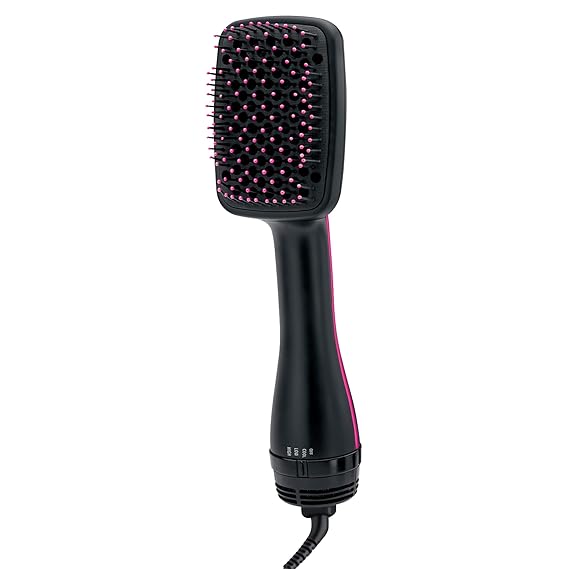 2-in-1 Hair Dryer Brush, Hot Air Brush for Curling & Straightening