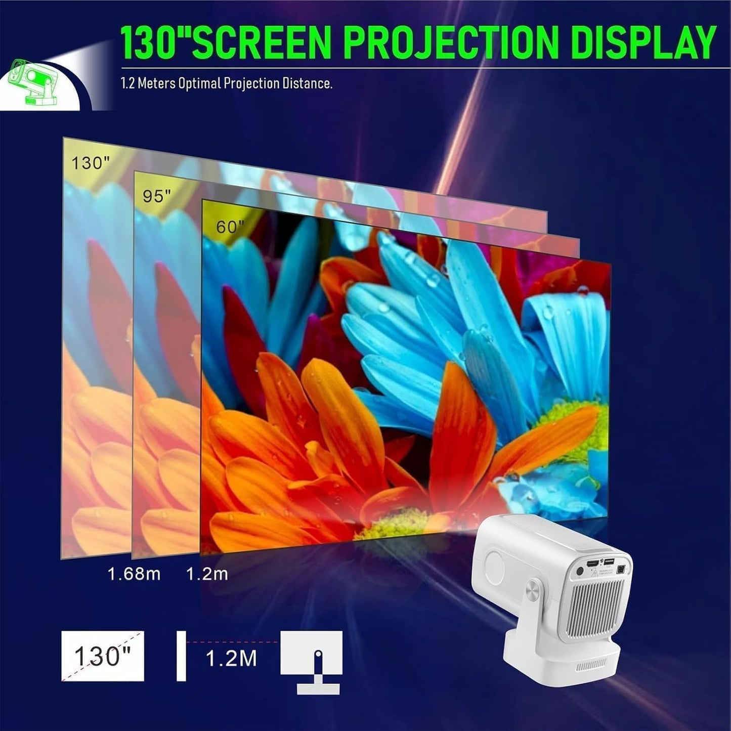 Oklumi Pivot 2 Smart Portable Projector