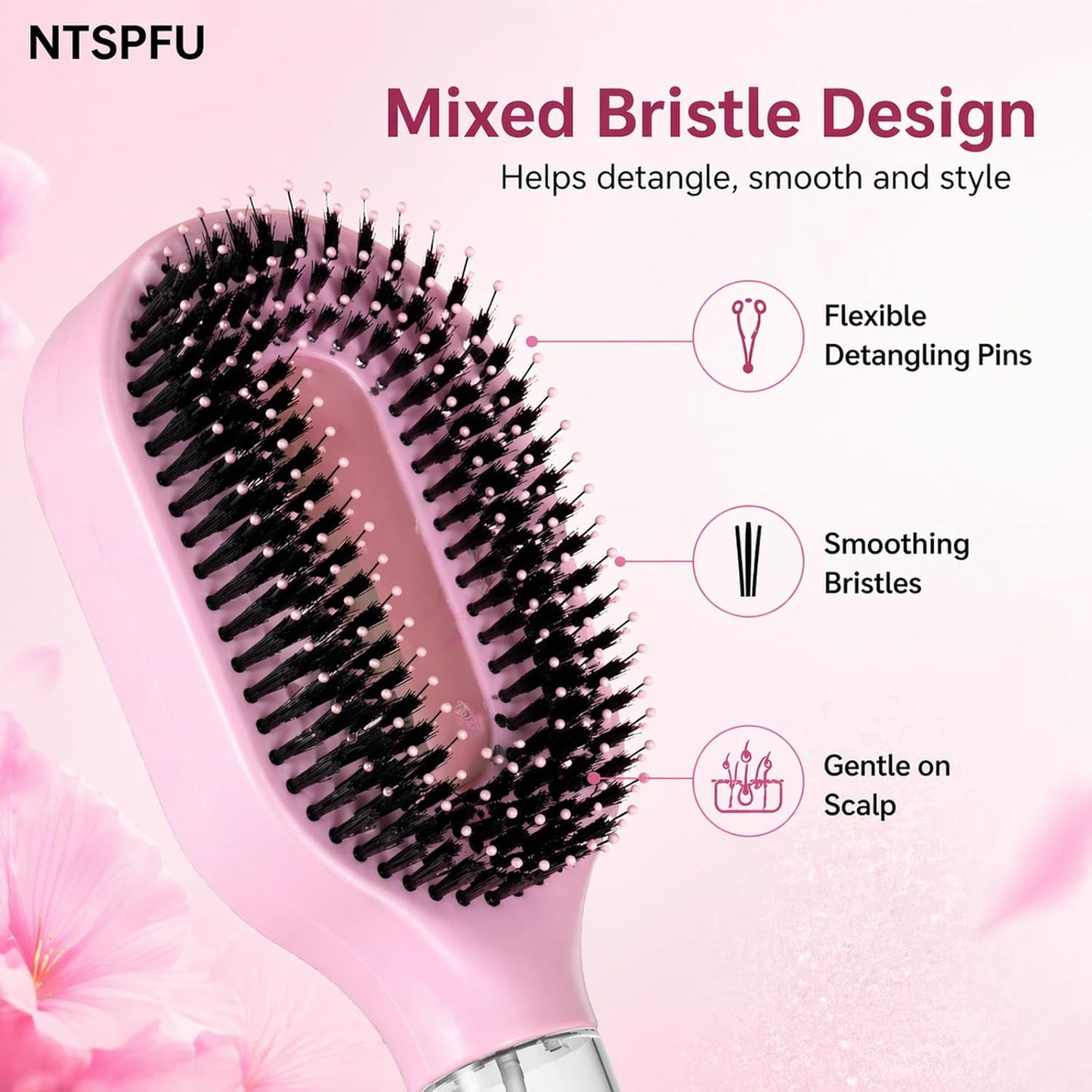 MistGlide™ Hair Spray Brush — Detangling Mist Comb for All Hair Types