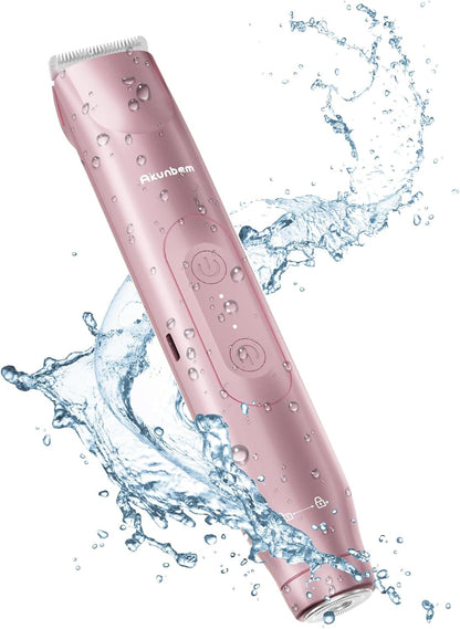 Akunbem 2-in-1 Electric Bikini Trimmer & Body Shaver for Women