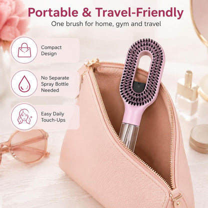 MistGlide™ Hair Spray Brush — Detangling Mist Comb for All Hair Types