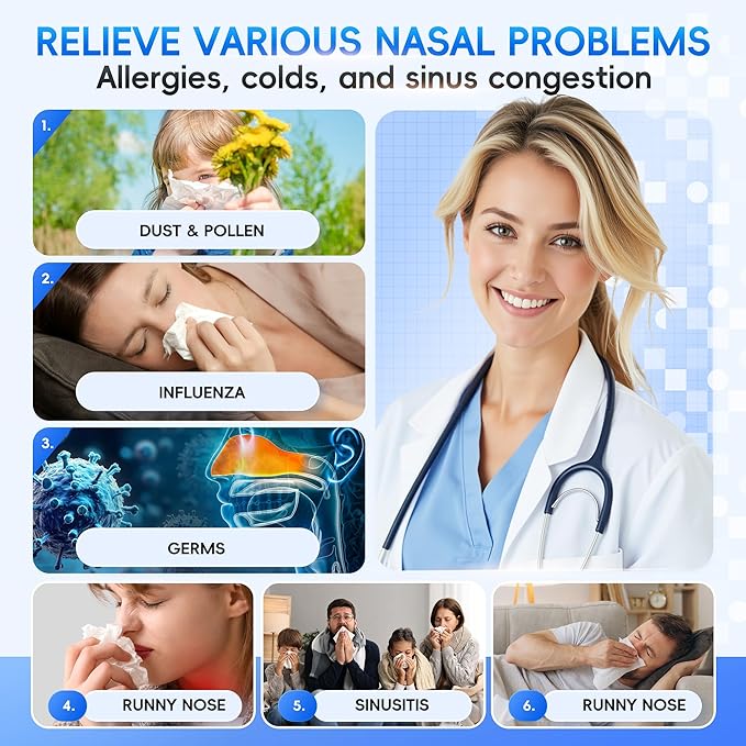 Self-Cleaning Sinus Rinse Machine for Easy Nasal Care