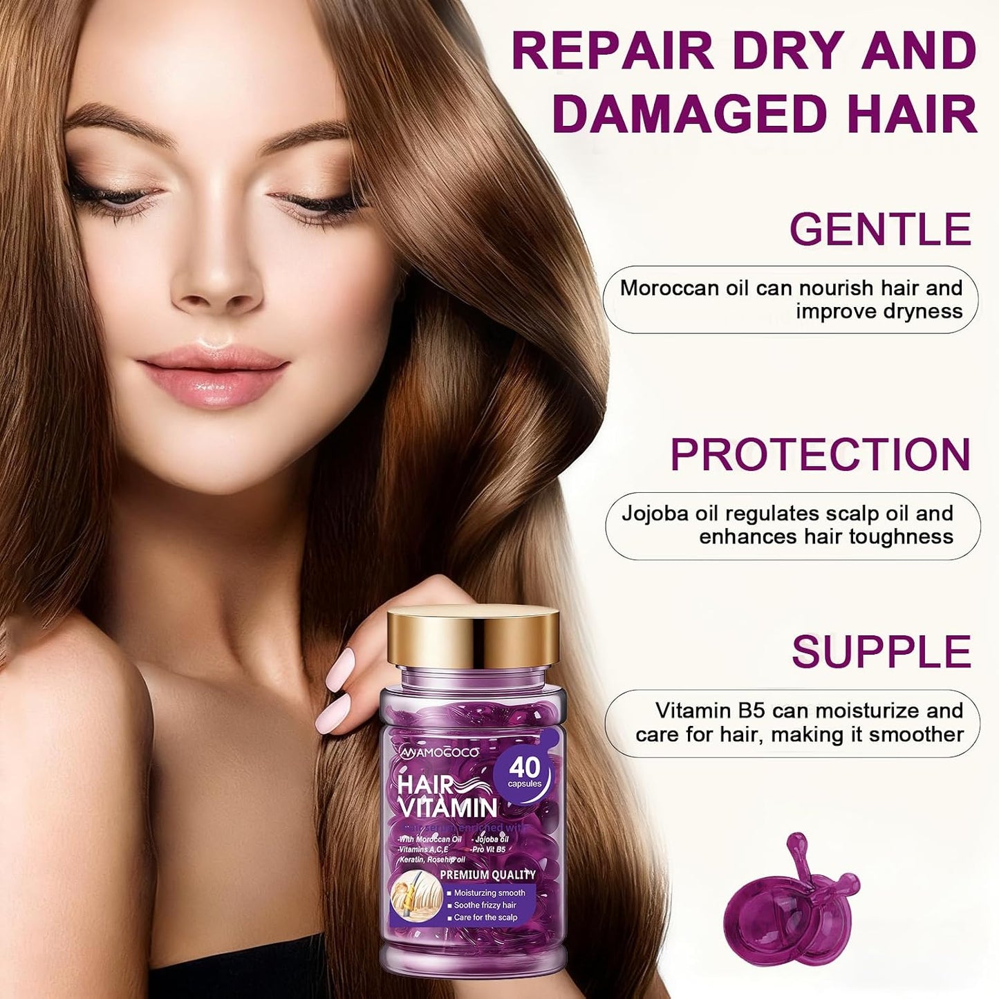 Hair Vitamin Capsules – Nourish, Strengthen & Shine