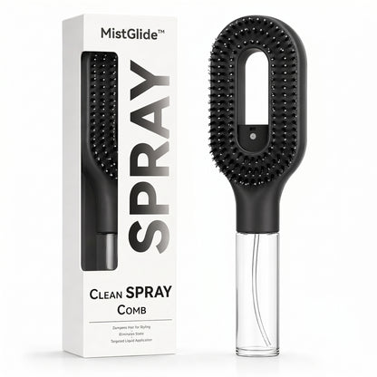 MistGlide™ Hair Spray Brush — Detangling Mist Comb for All Hair Types