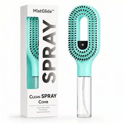 MistGlide™ Hair Spray Brush — Detangling Mist Comb for All Hair Types