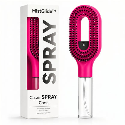 MistGlide™ Hair Spray Brush — Detangling Mist Comb for All Hair Types