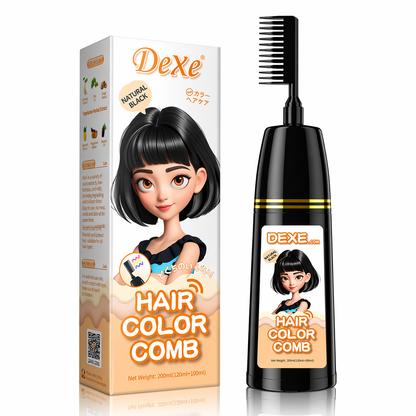 DEXE Herbal Hair Dye Comb Instant Color Shampoo  200 ml