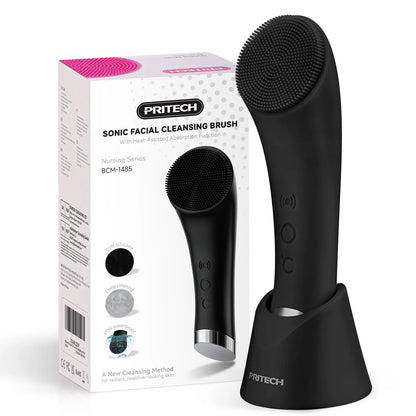 PRITECH™ Heatable Vibrating Face Scrubber with Massage - Facial Cleansing Brush
