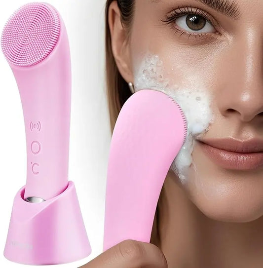 PRITECH™ Heatable Vibrating Face Scrubber with Massage - Facial Cleansing Brush