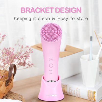 PRITECH™ Heatable Vibrating Face Scrubber with Massage - Facial Cleansing Brush
