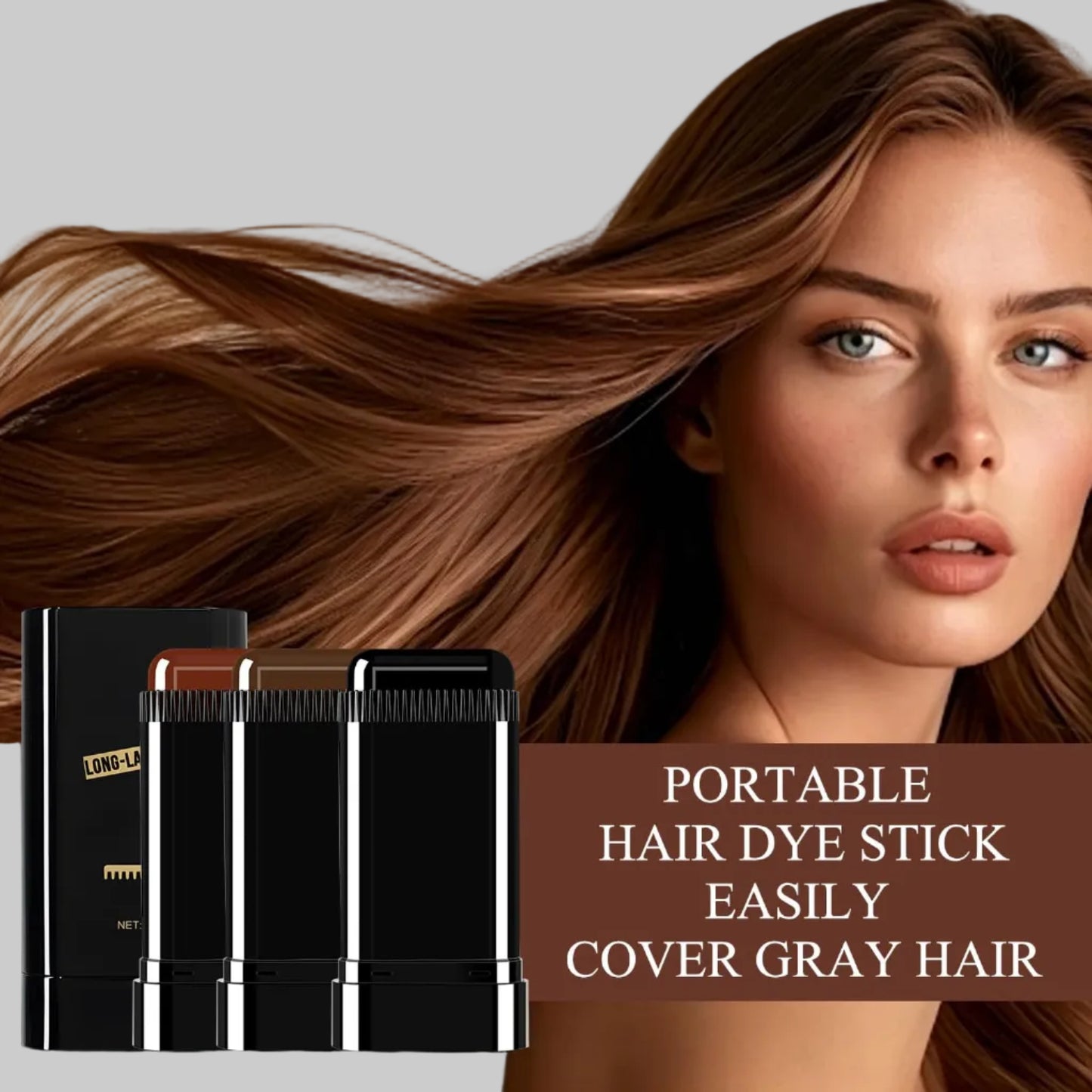 2-Pack Long-Lasting Hair Dye Wand Stick – (20g, Black)