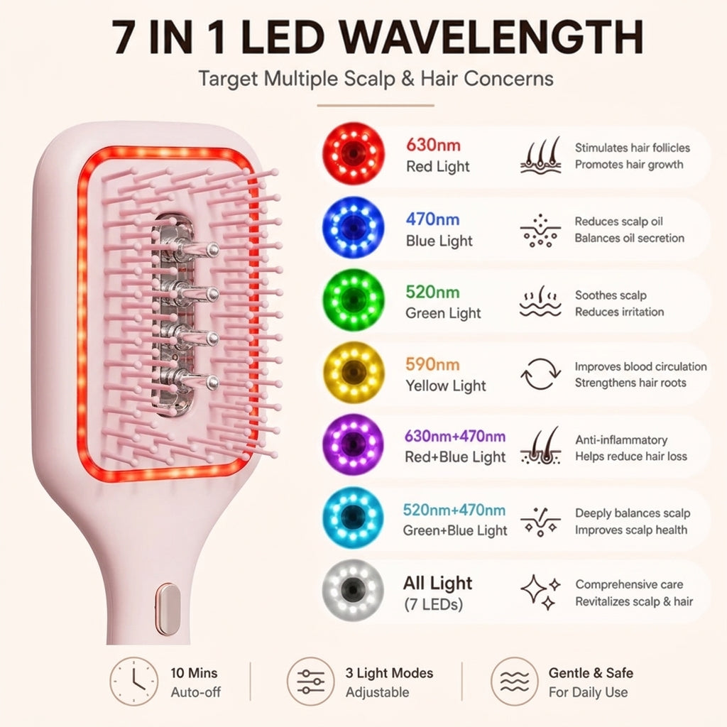 GlowUp LED Scalp Brush – Less Hair Fall, More Fullness