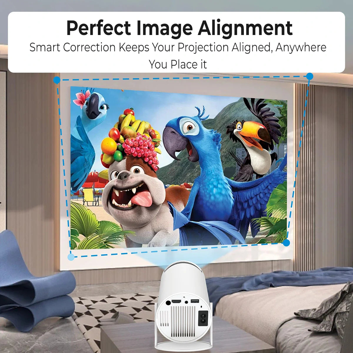 Oklumi™ Pivot Mini Projector – HD Wireless Cinema with Built-in Apps