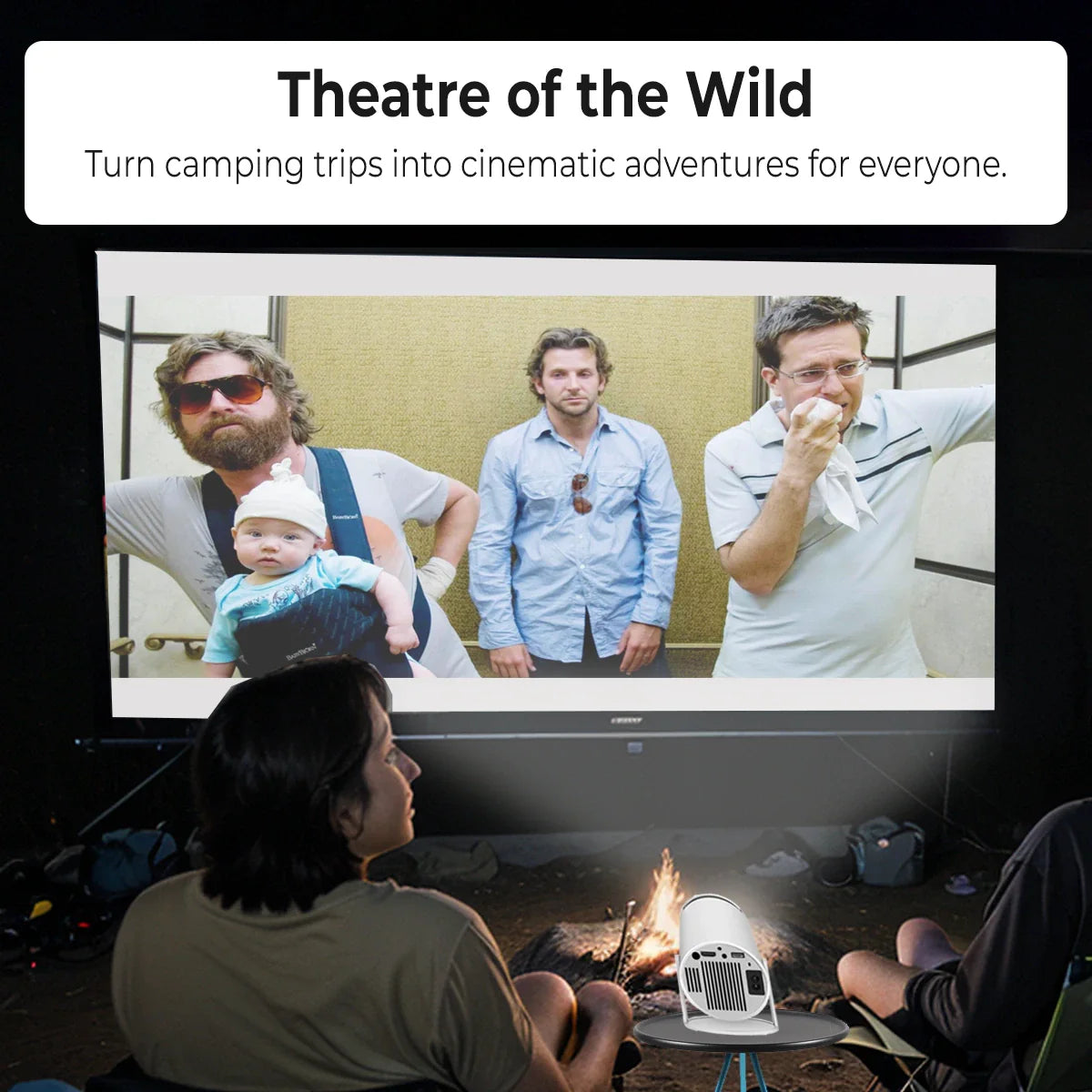 Oklumi™ Pivot Mini Projector – HD Wireless Cinema with Built-in Apps