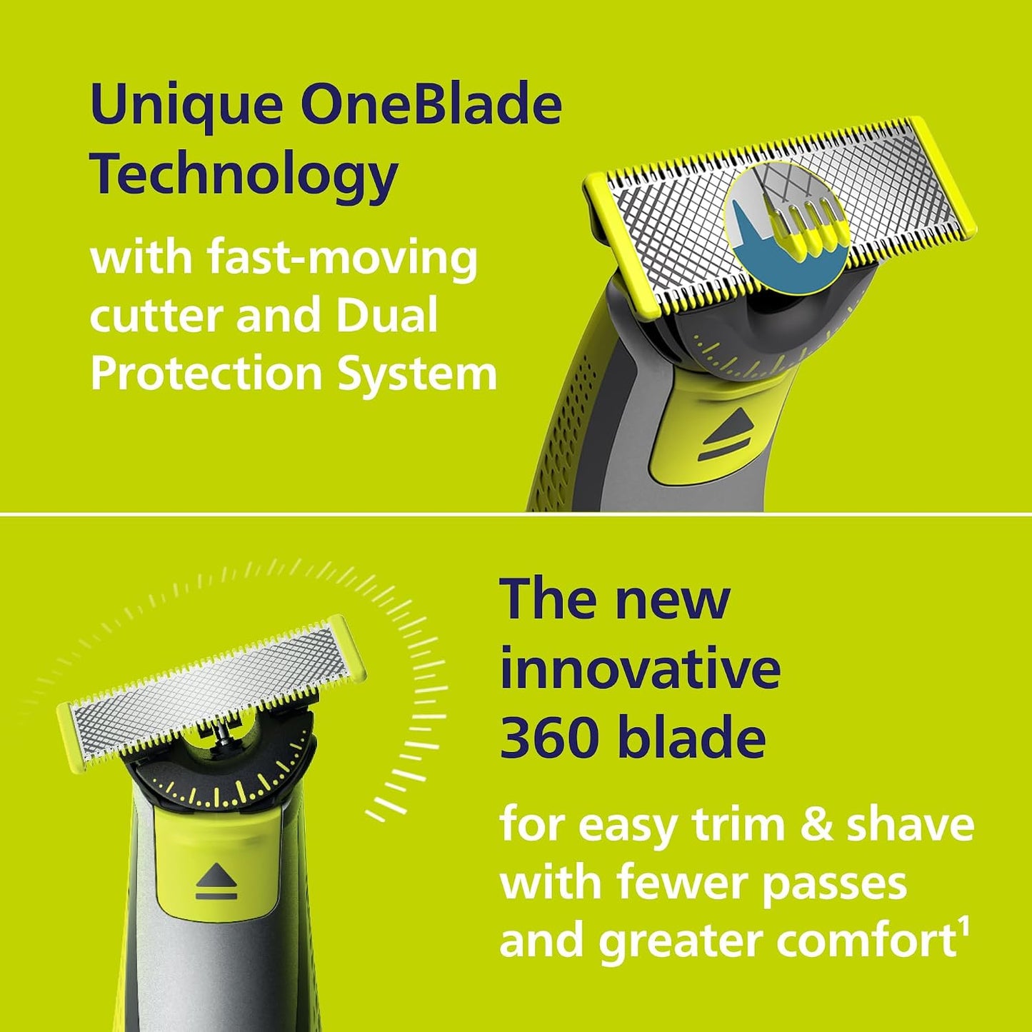 Philips Norelco OneBlade 360 Hybrid Face + Body, Electric Beard Trimmer