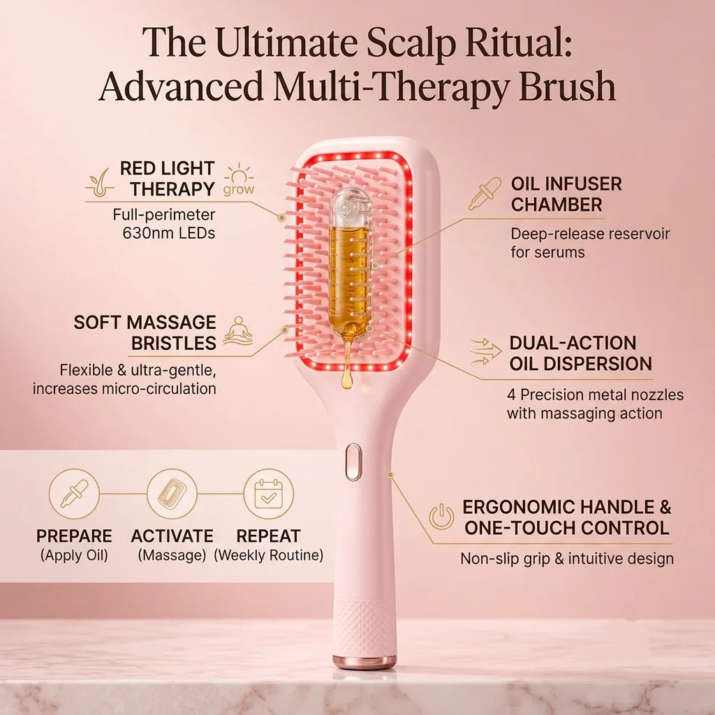 GlowUp LED Scalp Brush – Less Hair Fall, More Fullness