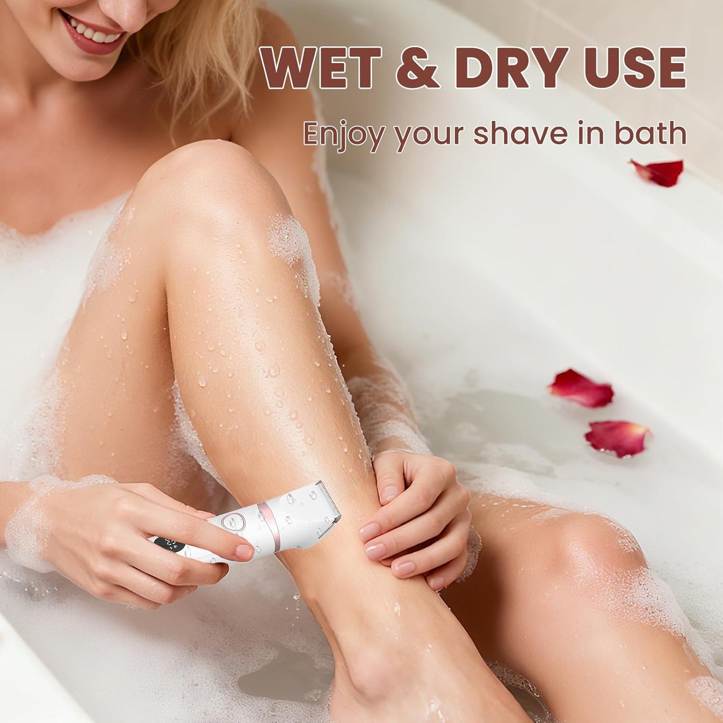 3-in-1 Women's Bikini Trimmer - Waterproof Electric Razor for Body & Pubic Hair